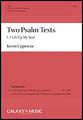 Two Psalm Texts: 1. I Lift Up My Soul SATB choral sheet music cover